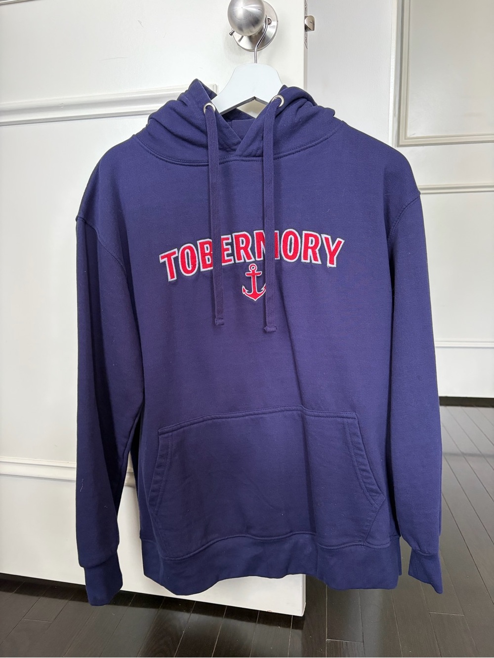 Navy Pullover Hoodie with Anchor Logo